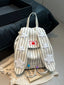 Striped Star Bunny Ear Backpack Bag