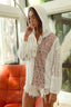 BiBi Slub Jersey with Lace Combo Buttoned Hoodie Top