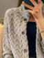 Textured Knit Button-Down Cardigan