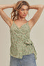 Aemi + Co Ditsy Floral Surplice Adjustable Straps Cami