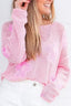 Openwork Round Neck Floral Knit Cover Up