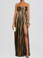 Split Sweetheart Neck Tube Maxi Dress