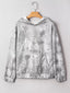 Camouflage Woodland Print Oversized Sporty Hoodie