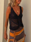 Openwork V-Neck Tank