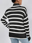 Striped Turtleneck Long Sleeve Sweater
