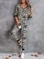 Leopard Long Sleeve Top and Pants Set