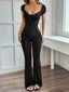 Lace Detail Cap Sleeve Jumpsuit