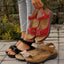 PU Leather Wedge Buckle Sandals