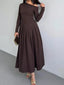 Ruched One Shoulder Long Sleeve Dress