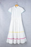 Contrast Trim Button Up Short Sleeve Dress