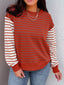 Striped Color Block Long Sleeve Sweatshirt