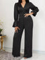 Plus Size Flounce Sleeve Top and Pants Set