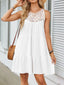 Ruffled Hem Lace Sleeveless Dress