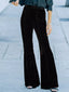 High-Waisted Wide Leg Velvet Pants