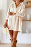 Lace Crochet Collared Neck Oversized Shirt