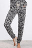 BiBi Leopard Hairy Knit Casual Pants