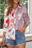Printed Button Up Dropped Shoulder Shirt