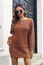 Drop Shoulder Lantern Sleeve Sweater Dress