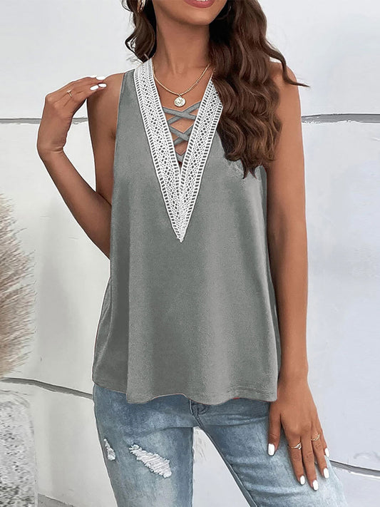 Crisscross V-Neck Tank