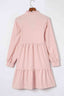 Notched Neck Tiered Dress