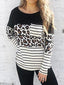 Leopard Striped Long Sleeve T-Shirt
