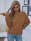 Waffle-Knit Crisscross Long Sleeve T-Shirt