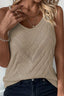 Openwork Scoop Neck Knit Vest