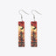 Square Shape Wooden Dangle Earrings