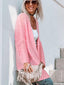 Open Front Long Sleeve Openwork Cardigan