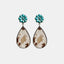 Turquoise Flower Teardrop Earrings