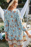 Floral Tied Balloon Sleeve Mini Dress