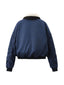 Contrast Collared Neck Winter Coat with Pockets