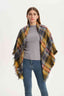 Plaid Raw Hem Polyester Scarf