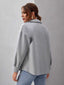 Dropped Shoulder Shacket with Pockets