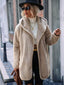 Open Front Ribbed Hooded Coat