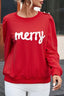 MERRY Ruff Sleeve Buttoned Sweatshirt