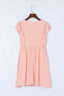 V-Neck Flutter Sleeve Dress