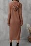 Buttoned Long Sleeve Hooded Dress