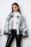 Printed Long Sleeve Winter Coat with Pockets