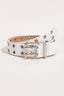 Double Row Star Grommet PU Leather Belt