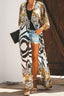 Printed Tied Duster Cardigan