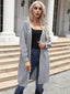 Open Front Dropped Shoulder Longline Cardigan