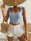 Textured Tied Wide Strap Cami