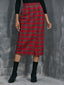 Plaid Button-Down Mini Skirt