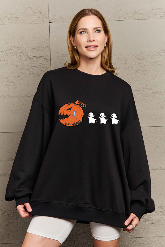 Simply Love Full Size Graphic Dropped Shoulder Sweatshirt