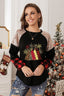 Chrismas Tree Graphic Sequin Long Sleeve T-Shirt