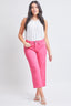 YMI Jeanswear Mid-Rise Hyperstretch Cropped Straight Pants