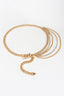 Rhinestone Decor Metal Chain Belt