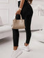 Zip-Up Wide Waistband Pants