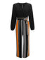 Color Block Surplice Neck Tied Jumpsuit